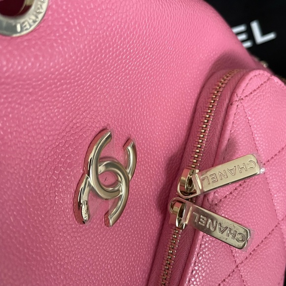NEW 21B Chanel Bucket Bag Pink Crossbody Caviar - Picture 12 of 15